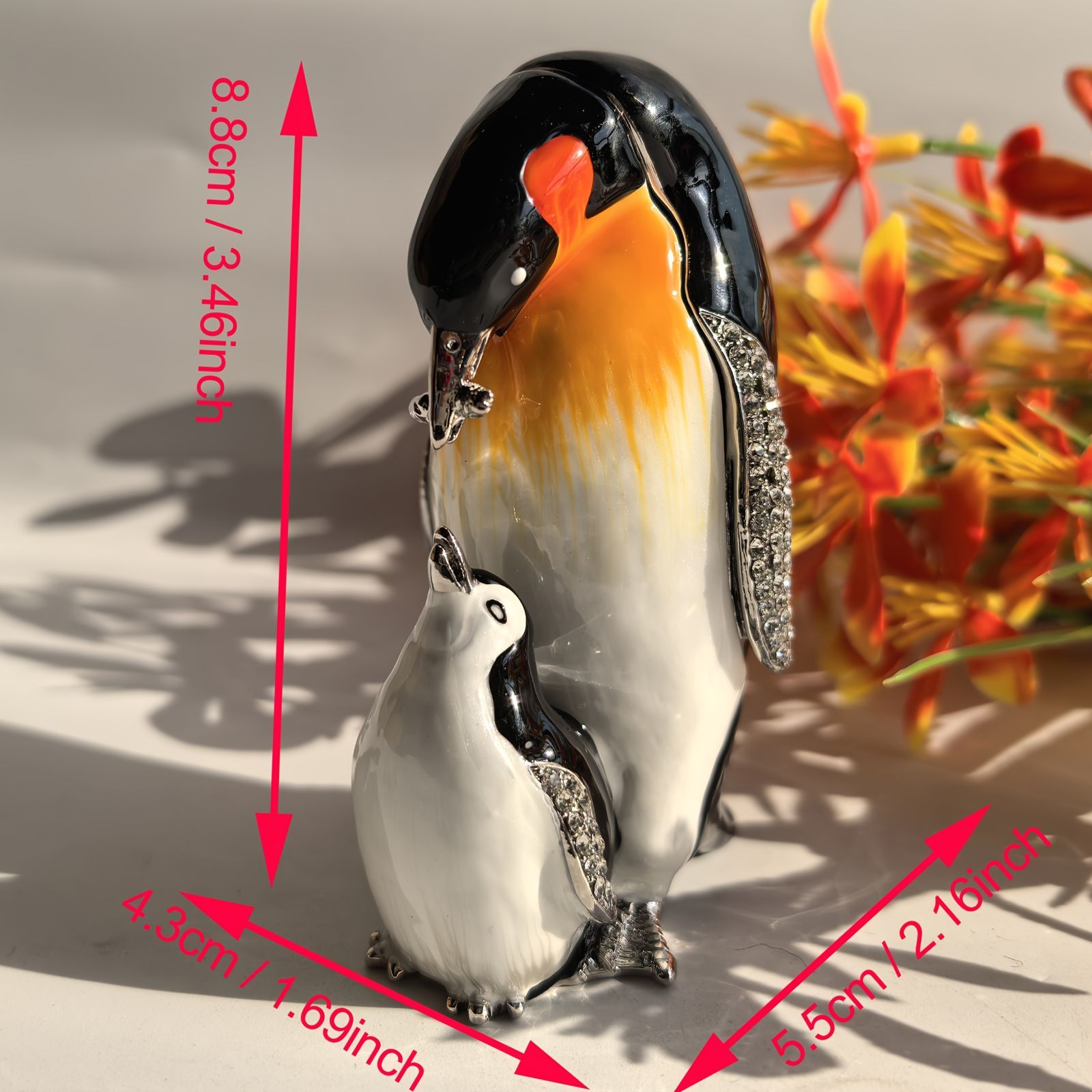 スワロフスキーペンギン親子627067 Swarovski ペンギンの親子 箱付き