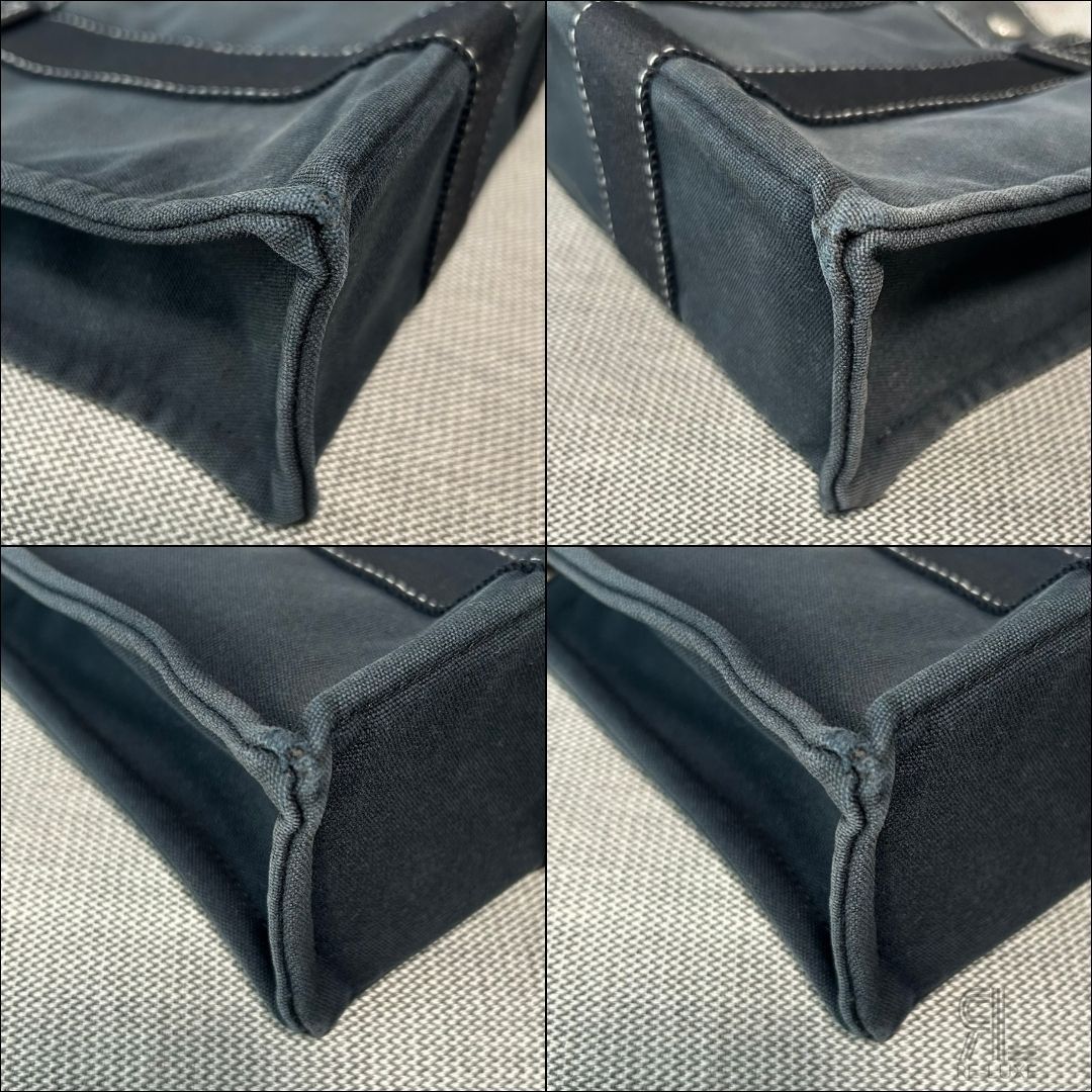 色褪せあり✦定番人気色✦HERMES ドーヴィル PM BLACK 黒 トートバッグ 