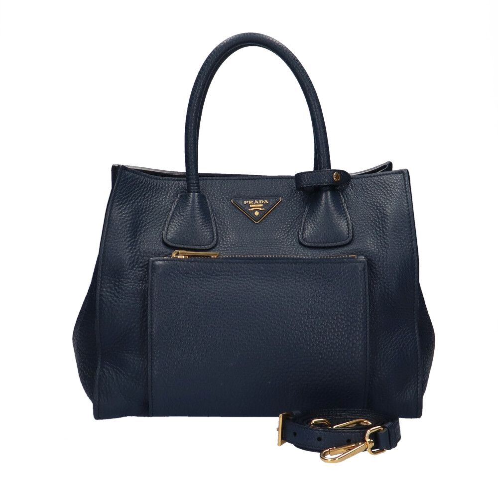 プラダ PRADA VIT DAINO ハンドバッグ BLUETTE レディース 中古