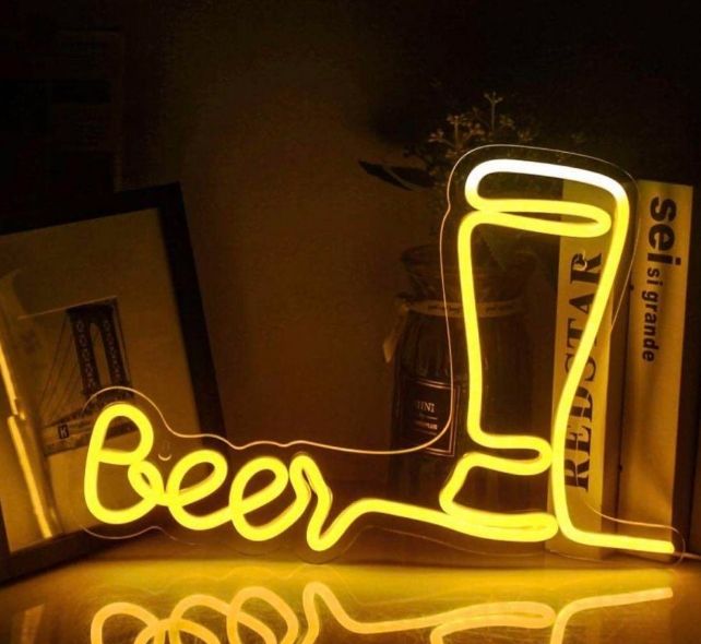 休日限定 ネオンサイン Beer 家具 LEDオーダー オリジナル お洒落 LED看板 店舗用品