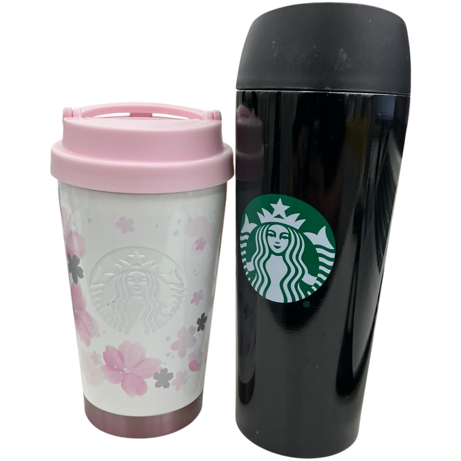 186001 現状品 Starbucks スターバックス タンブラー まとめ ブラック ステンレス 2点まとめ売り 【楽天市場】ブラック, image size:1600x1600