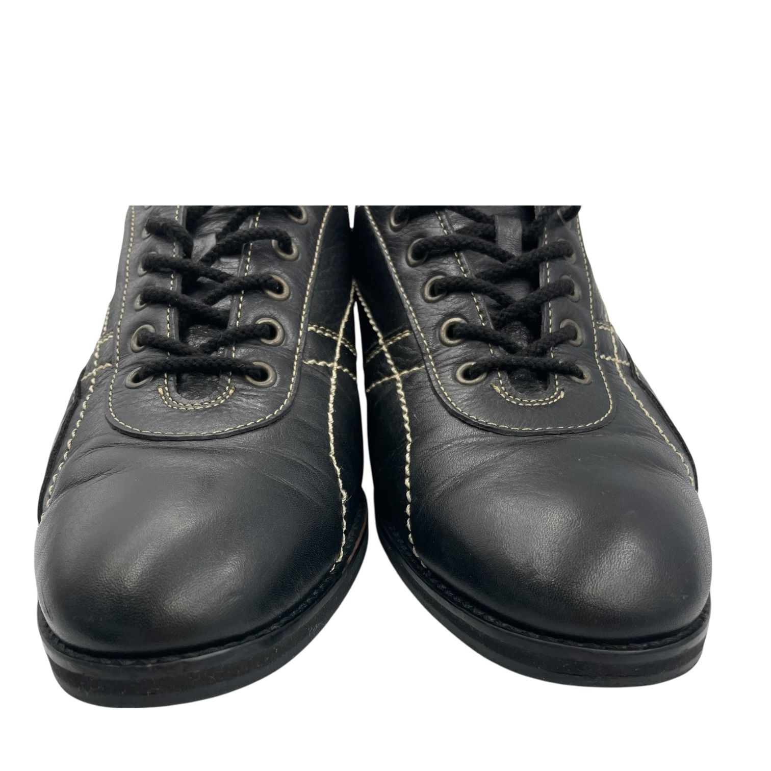 BURBERRY レザーブラックスニーカー BURBERRYバーバリー レザースニーカー シューズ ブラック 27cm