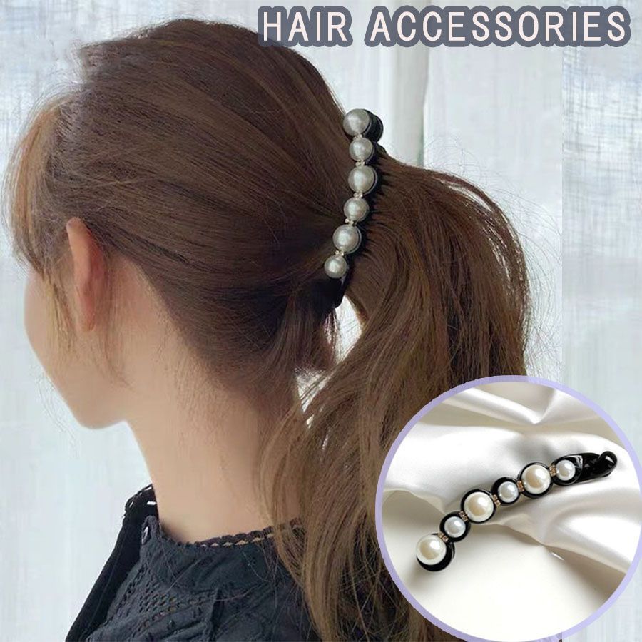 【新品・未使用】BIBI パール バナナクリップ/　パール他 BIBI パールバナナクリップ | 【公式】ヘアーアクセサリーBIBI