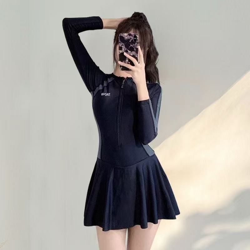 新品❤️ワンピース 【XL】　ブラック フィットネス水着 体型カバー 水着　黒 Amazon | [RONGUI] フィットネス水着 レディース 体型カバー