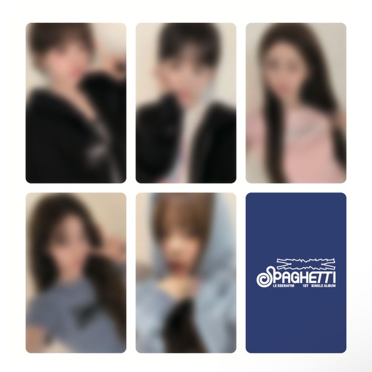 LESSERAFIM ユニバ　トレカ SPAGHETTI 　ラキドロ　5set 5SET LE SSERAFIM SPAGHETTI ユニバ ラキドロ トレカ - メルカリ