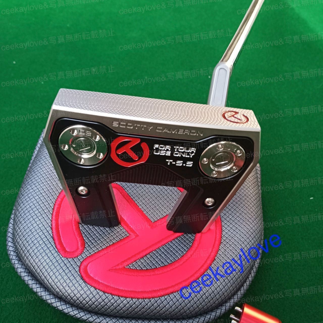 34インチ タイトリスト スコッティ キャメロン ゴルフパター クラブ T-5.5 FOR TOUR USE ONLY 赤サークルT ヘッドカバー付