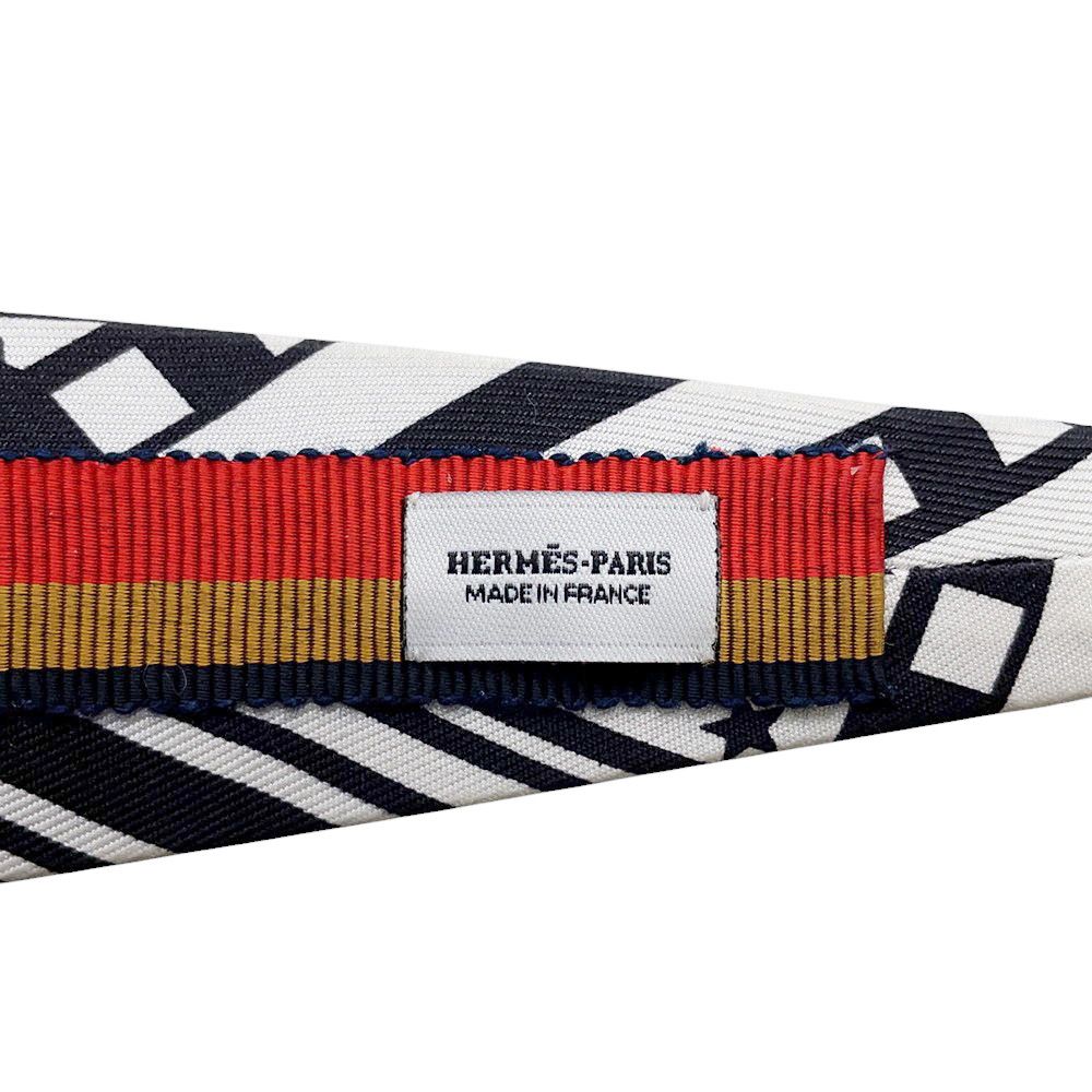 エルメス カチューシャ ジナ ジグザグ シルク HERMES ヘアアクセサリー