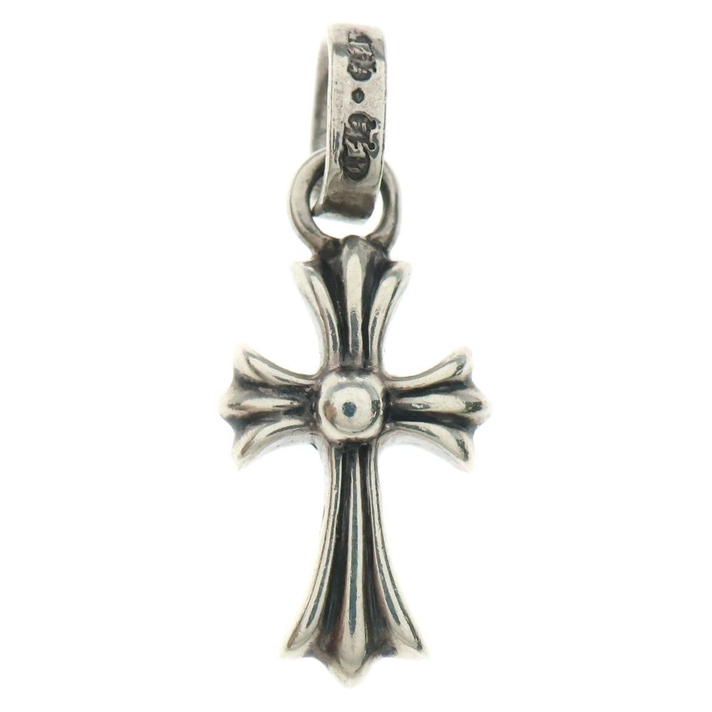 CHROME HEARTS クロムハーツ CRS BBYFAT P SAP B ベイビーファット PAVEブルーサファイア チャーム シルバーネックレストップ