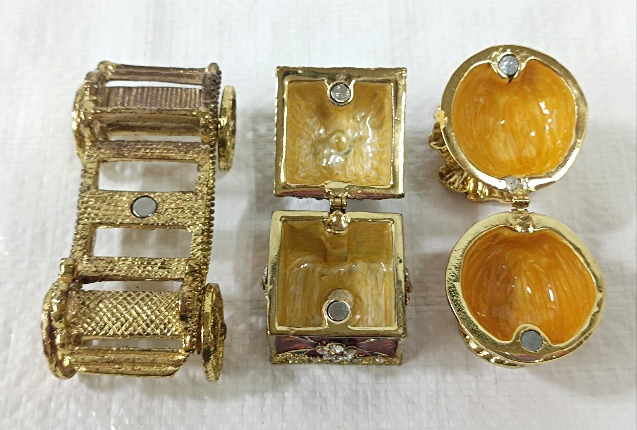 未使用品 七宝/金属工芸 小物入れ ジュエリーBOX 4点セット 未使用品 七宝/金属工芸 小物入れ ジュエリーBOX 4点セット