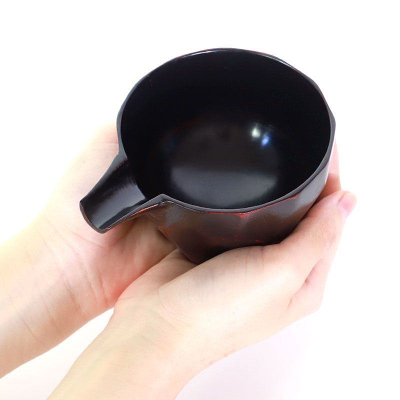 天然木製 片口 根来 曙 酒器 日本酒 調味料入れ 小皿 小鉢 容器 ピッチャー ソースポット 和風 おしゃれ モダン 食器 ソース ドレッシング めんつゆ 醤油入れ カフェ 漆器 赤 黒