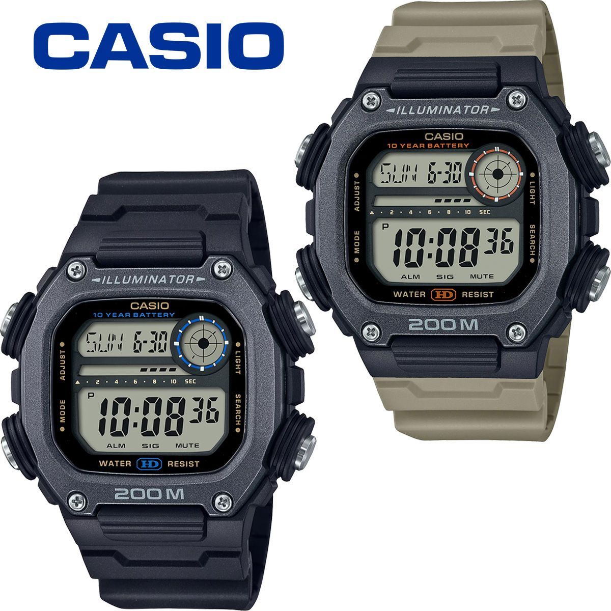 腕時計 カシオ メンズ Casio Illuminator 7-Year Battery Alarm