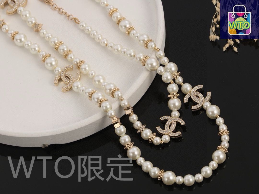 今日特価】Chanel シャネル ダブル C パールネックレス 最新