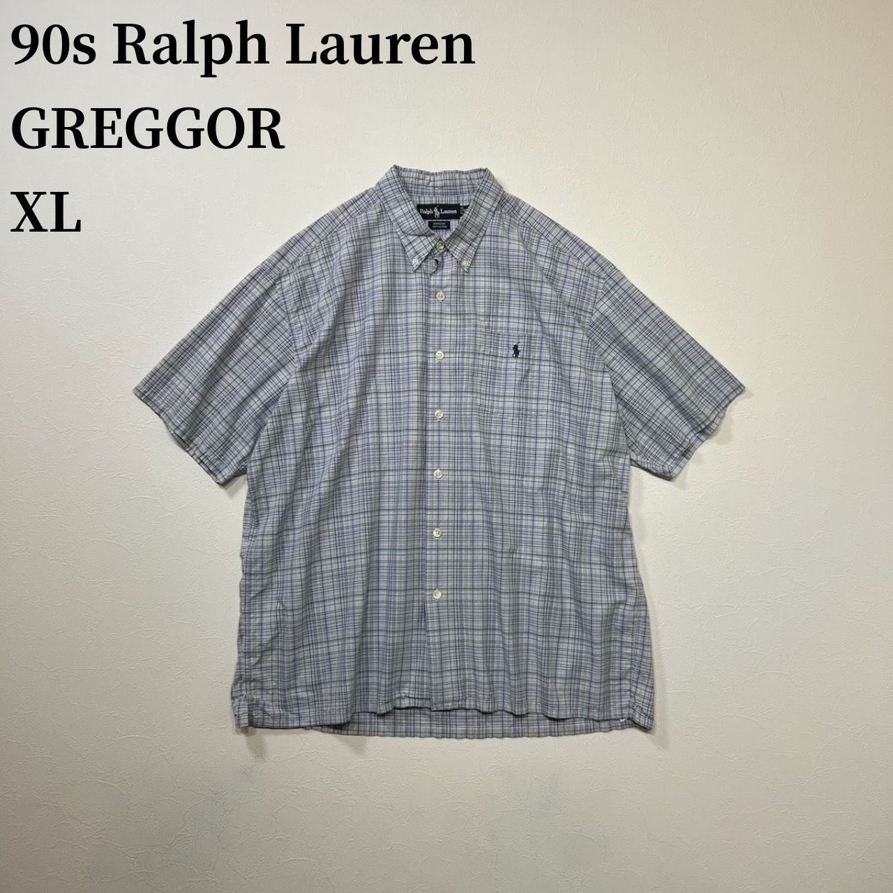 古着 90s Ralph Lauren 「GREGGOR」 ワンポイント ストライプ