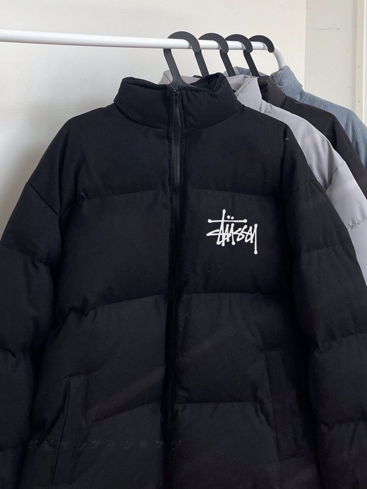 Stussy/スチューシー クラシックロゴ ダウンジャケット ブレッドジャケット ダウンコート