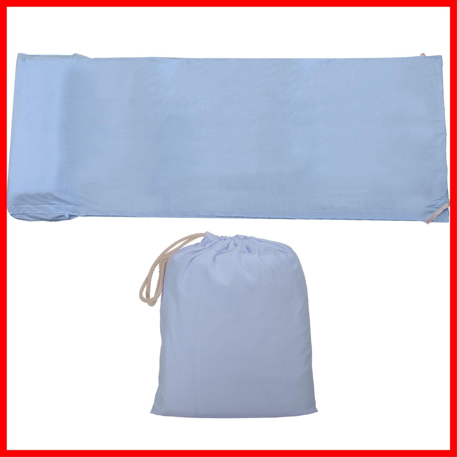 210x120 cm 寝袋ライナー ソフト 軽量 トラベルキャンプシート スリープサック PATIKIL コンパクト寝袋 キャリーバッグ付き 大人用 キャンプ 旅行 ホテル用 ブルー