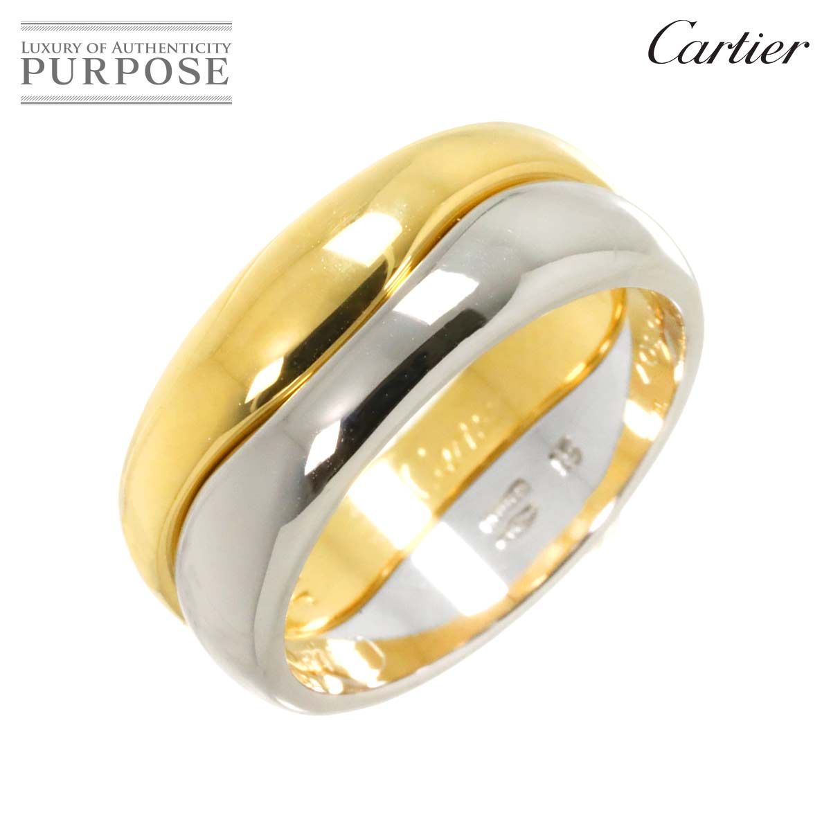 カルティエ Cartier ラブミー #51 リング K18 YG WG イエロー