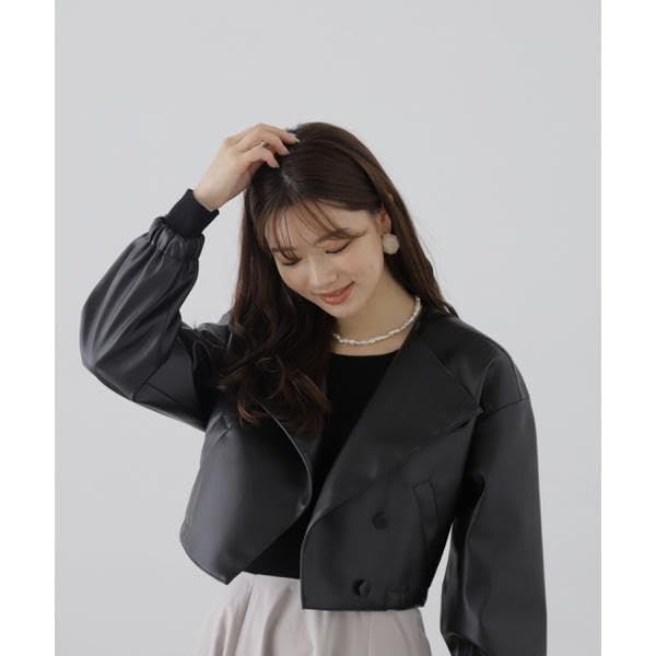  プロポーションボディドレッシング アウター ノー フェイクレザーブルゾン レディース ライトベージュ その他 フェイスケア