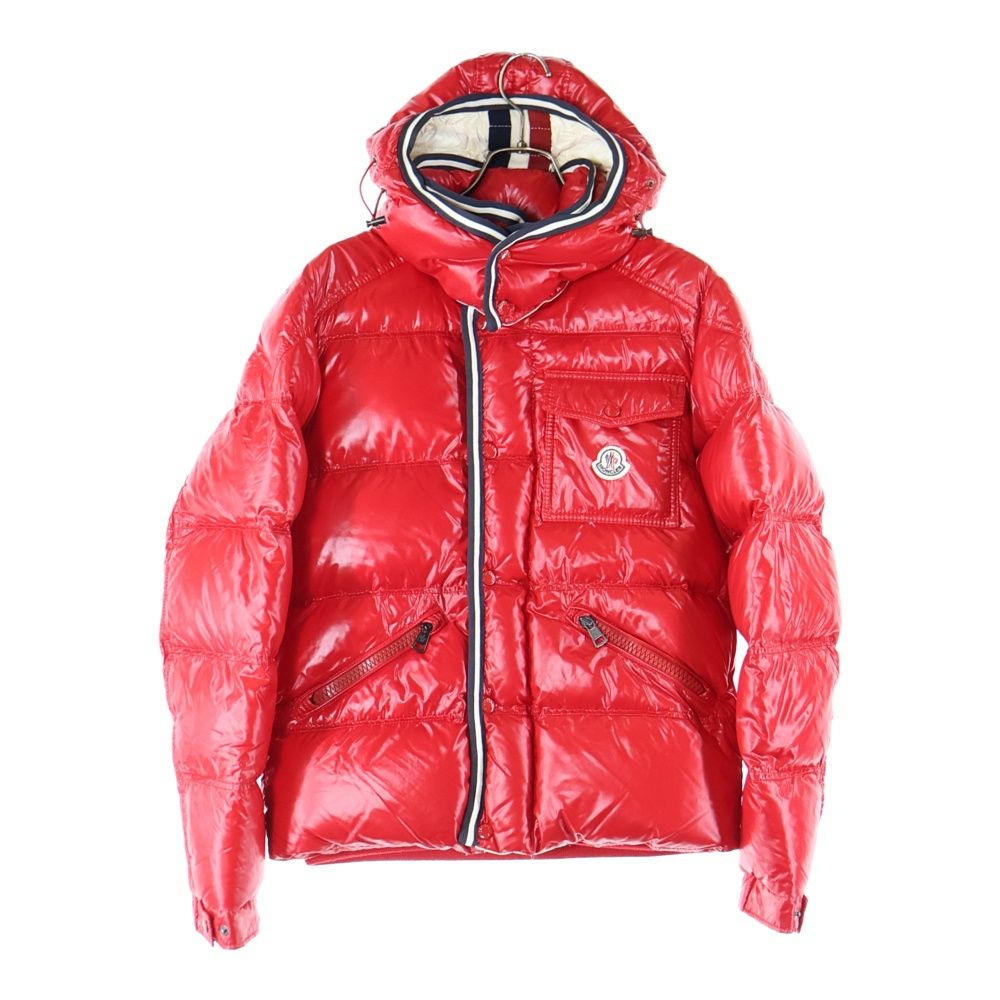 MONCLER モンクレール BRANSON ブランソン スナップボタン フーデッド ダウンジャケット レッド 41355