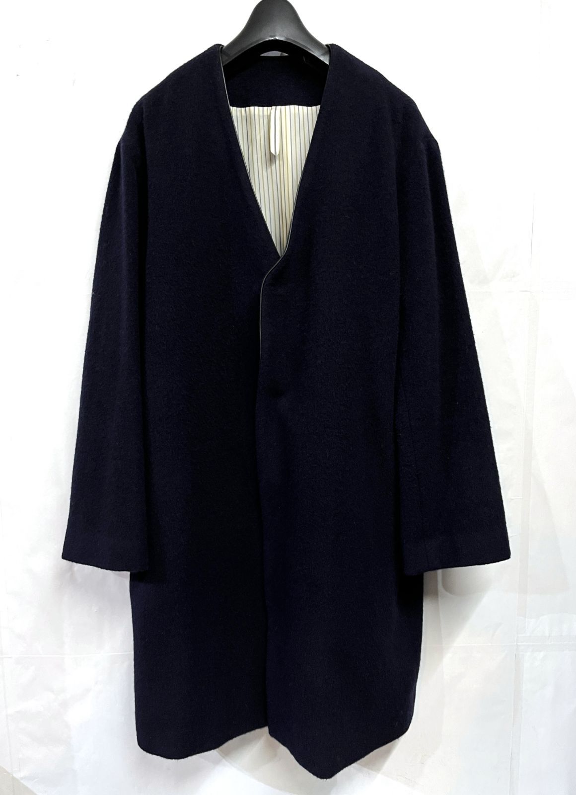 【Edwina Hoerl】✴️日本製 ノーカラーファージャケット Edwina Hoerl】✴️日本製 ノーカラーファージャケット