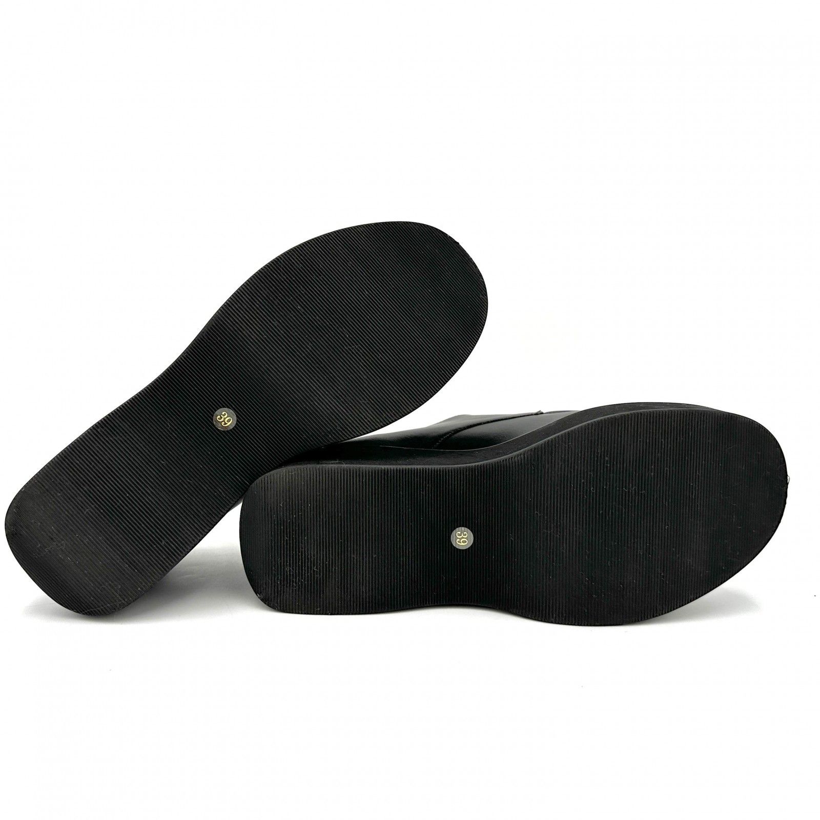 厚底ローファー 本革