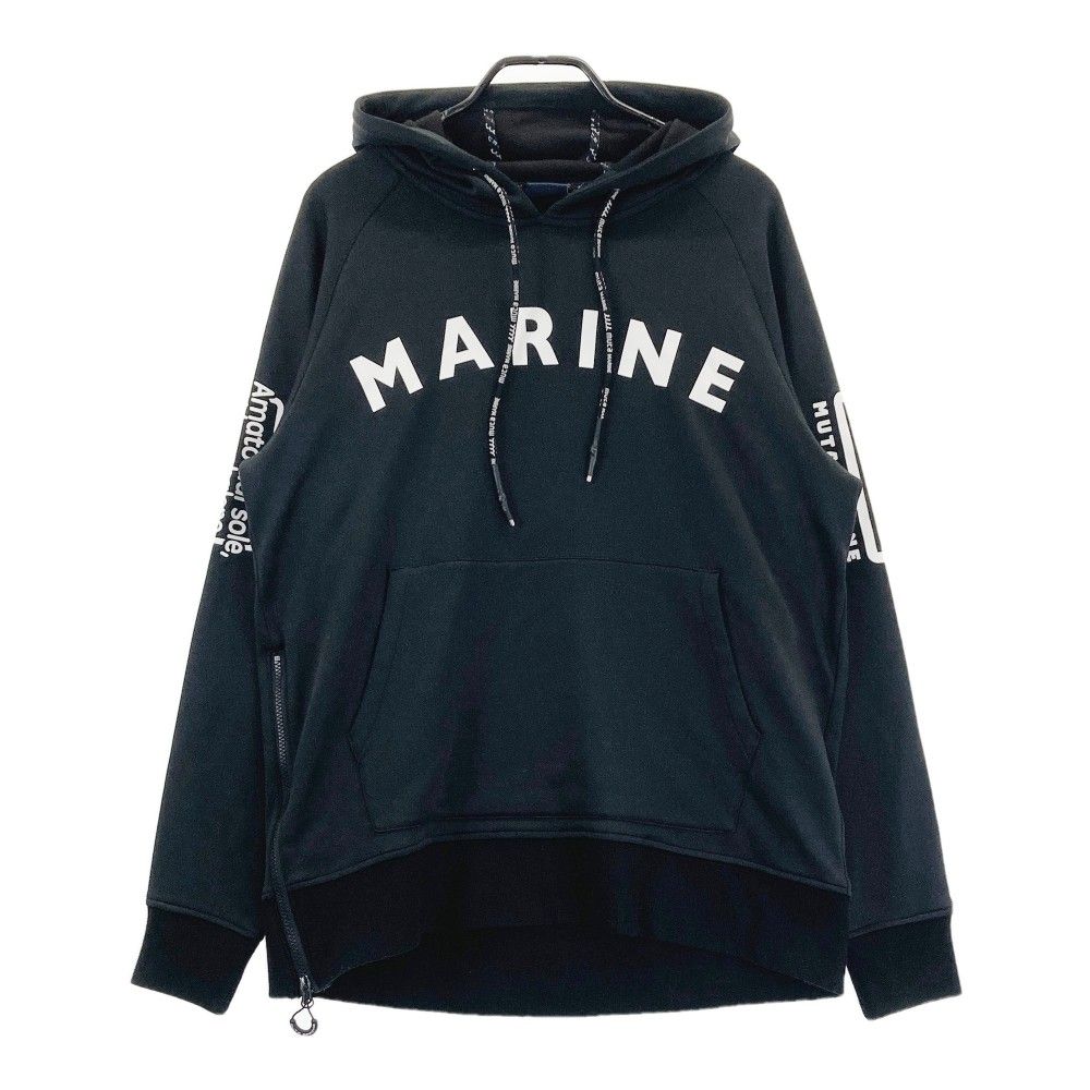 サイズ：5 muta MARINE ムータマリン 2021年モデル プルオーバーパーカー ロゴ  ブラック系 [240001682102] ゴルフウェア メンズ ストスト