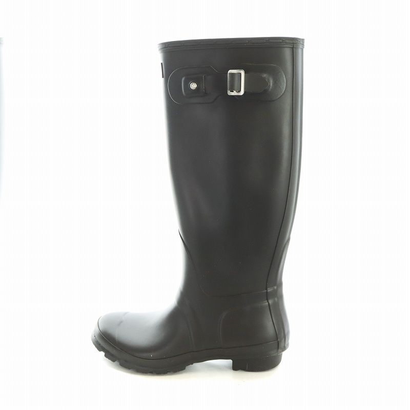 ハンター HUNTER 長靴 レインシューズ ブーツ ラバー ロゴ US6 23cm 茶 ブラウン W23499 GY11 |MQ