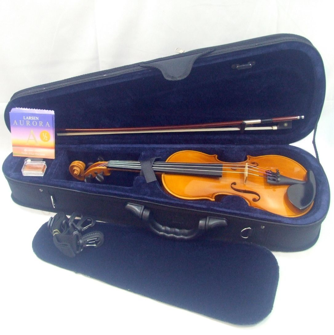 カールヘフナー 1|2サイズ KH191 虎杢 ドイツ製 Karl Hofner Orchestra Violin Larsen Aurora弦 30万円クラスセット
