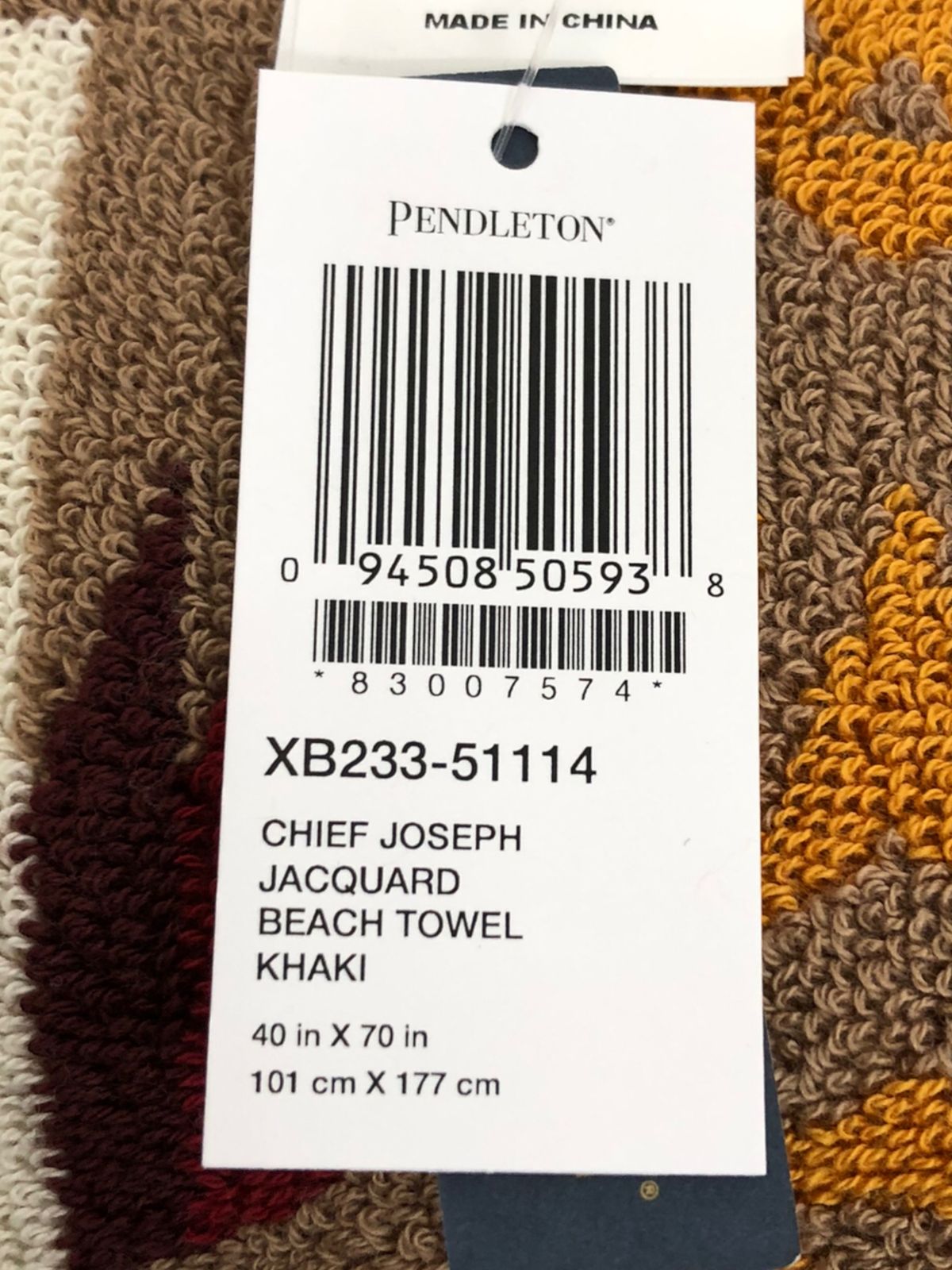 PENDLETON (ペンドルトン) Oversized Jacquard Spa Towel タオルケット ビーチタオル ブランケット XB233-51114  アウトドア雑貨/078 - メルカリ