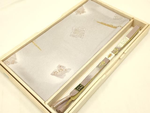 平和屋本店○和装小物 帯締め・帯揚げセット 高麗組 綾出し 破れ色紙花