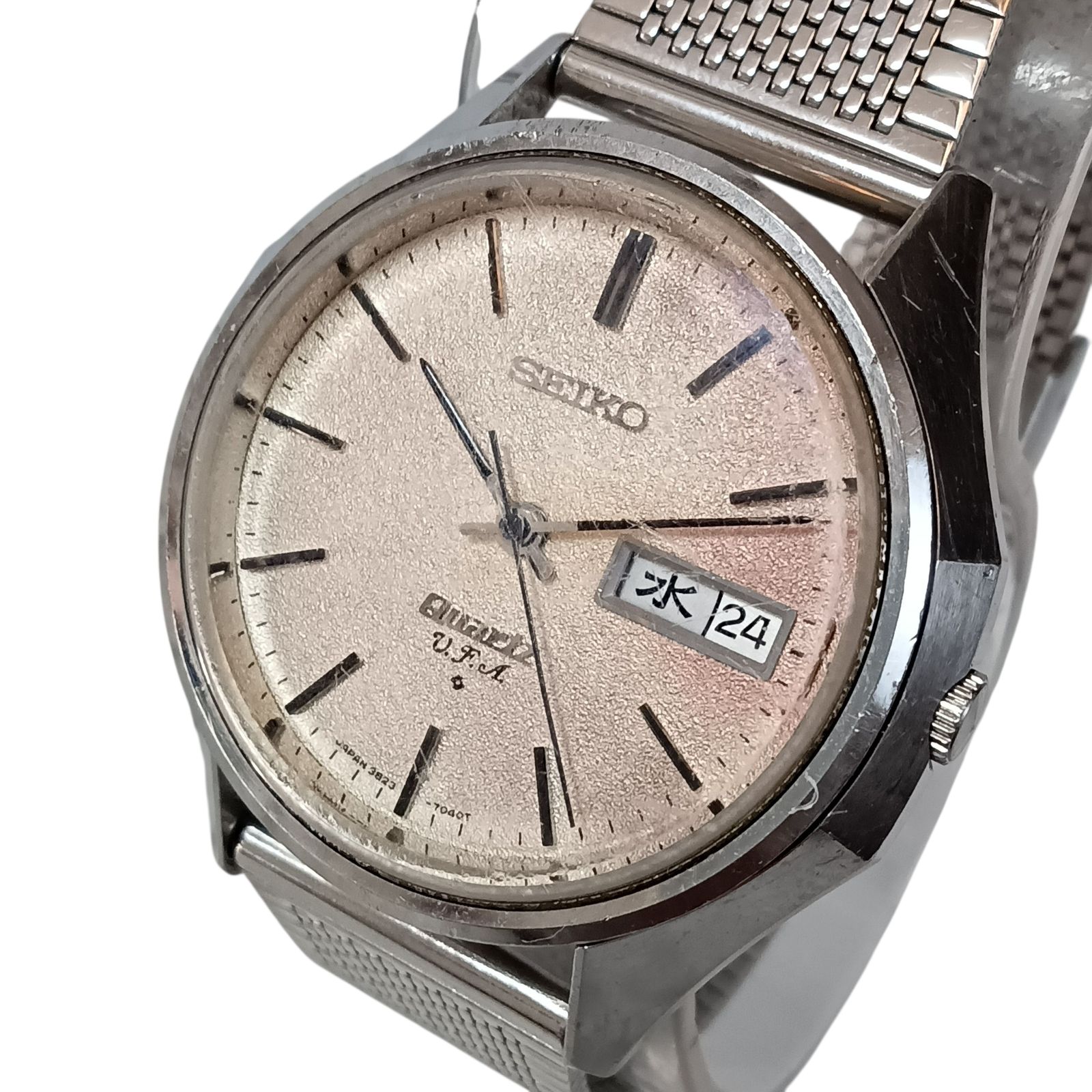 稼働 924-2 SEIKO V.F.A セイコー 3823-7040 メンズ腕時計 クォーツ デイデイト