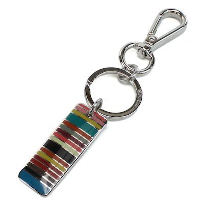ポールスミス Paul Smith キーリング キーホルダー M1AKEYR MSTAG 92 マルチ シルバー メンズ レディース