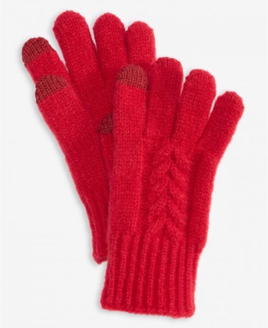 送料無料 スタイルアンドコー レディース 手袋 アクセサリー Women s Cable Knit Gloves Red