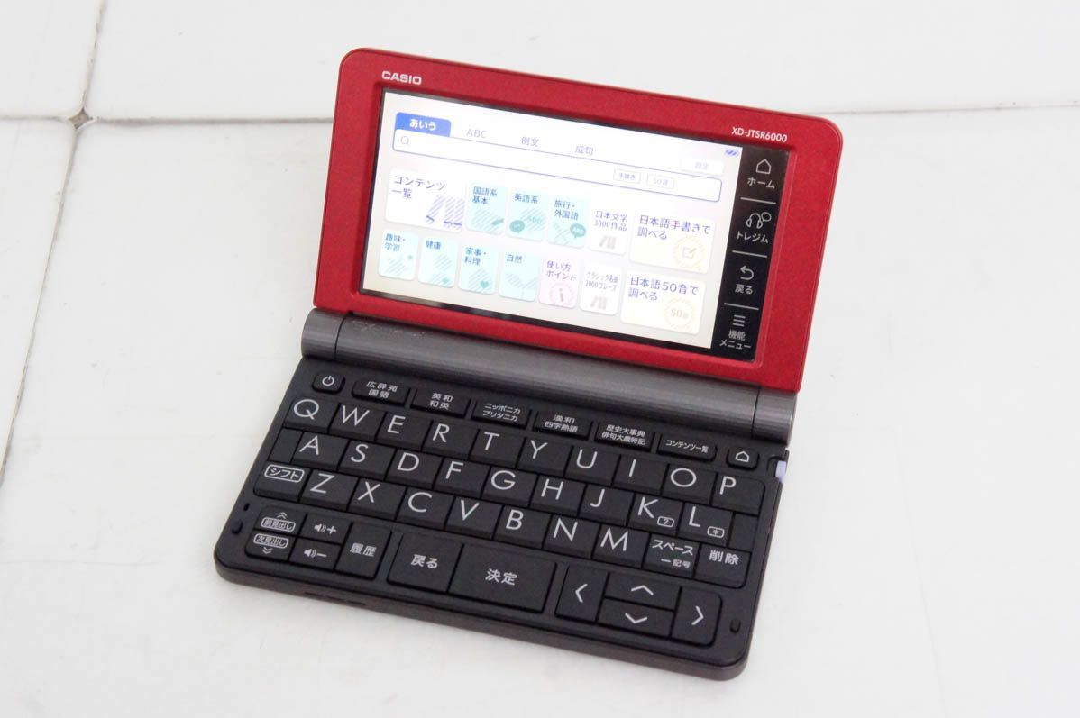 CASIOカシオ EX-WORD XD-JTSR6000電子辞書タッチパネル カシオ計算機 電子辞書 【美品】電子辞書 Exword レッド XD