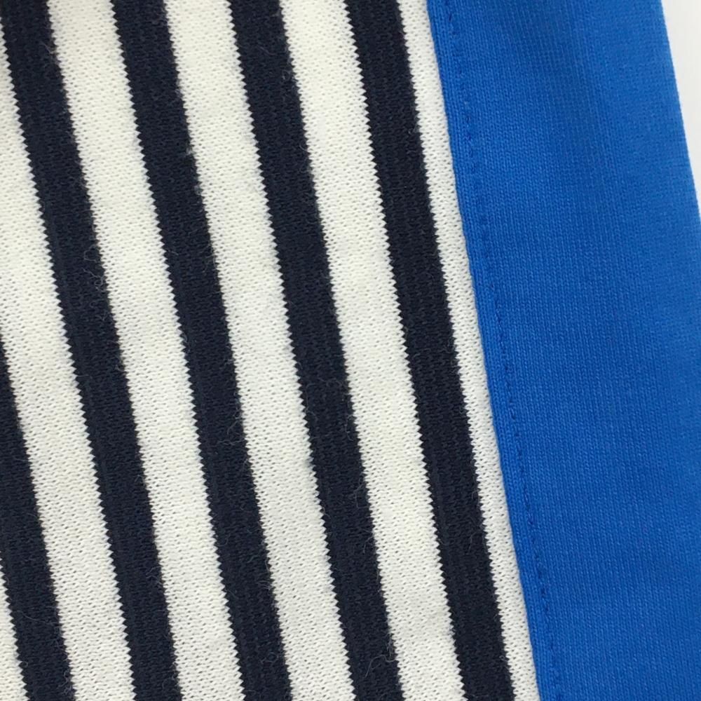 アルチビオ 長袖シャツ 白×ネイビー ストライプ レディース 36(S