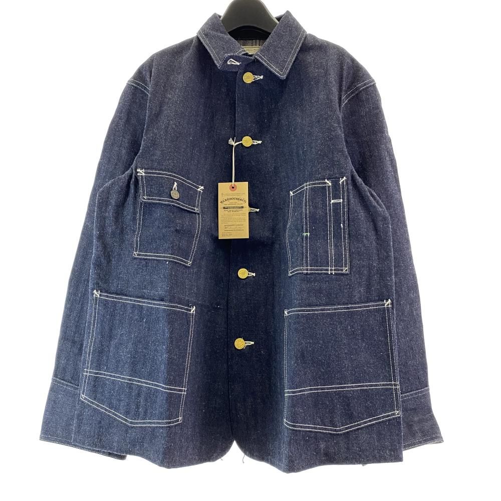 【美品】ウエアハウス Lot2165 インディゴヘリンボーン カバーオール 40 WAREHOUSE ウエアハウス インディゴヘリンボーン カバーオール