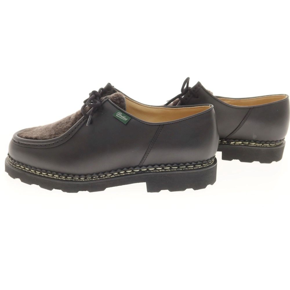  パラブーツ Paraboot MICHAEL ムートン チロリアンシューズ ブラック サイズ41 1 2 メンズ デッキシューズ 靴