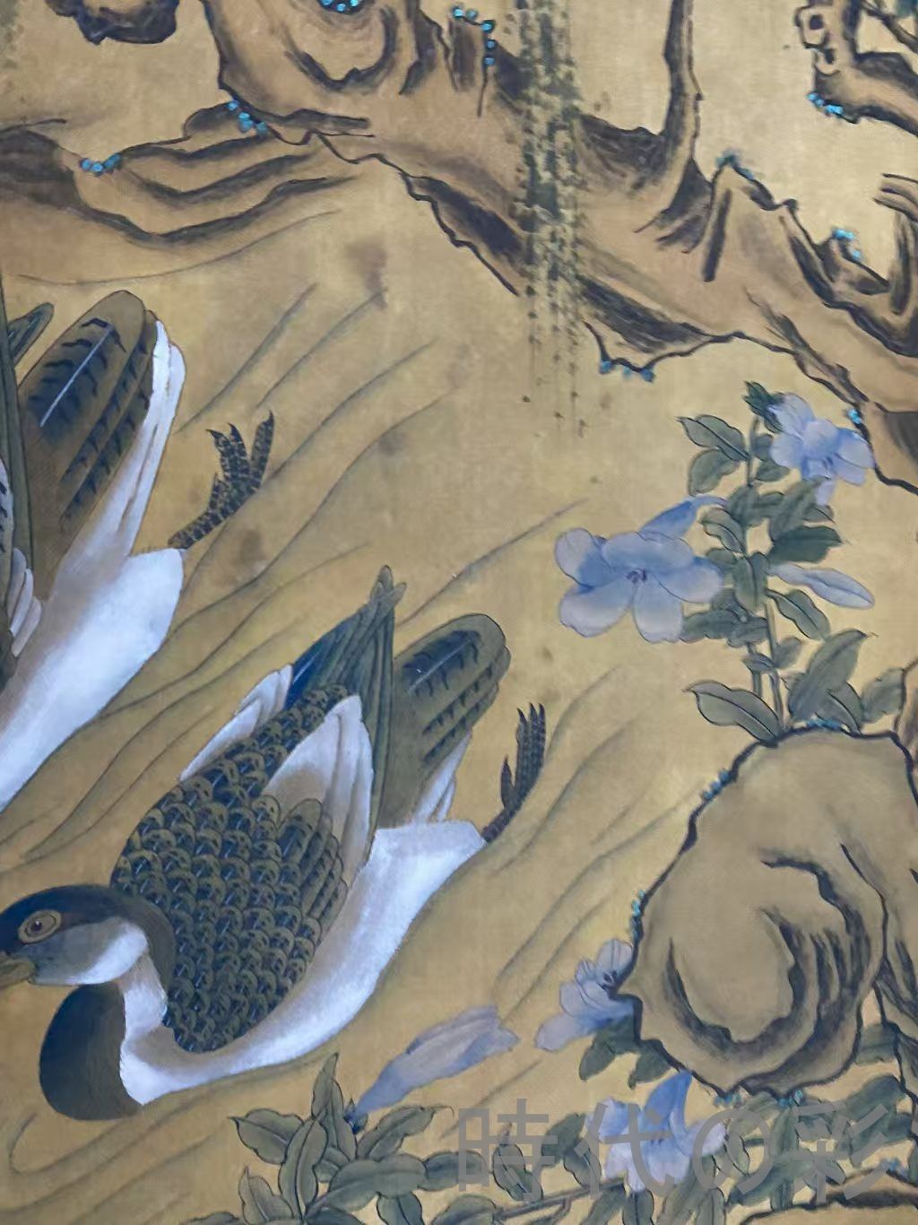 中国古美術 宋代 李迪款 花鳥画 絹布 肉筆 唐物 書道 水墨画 掛け軸 文房 中国古美術・宋代・李迪款・花鳥画・絹布・三尺中堂画・肉筆・手描き