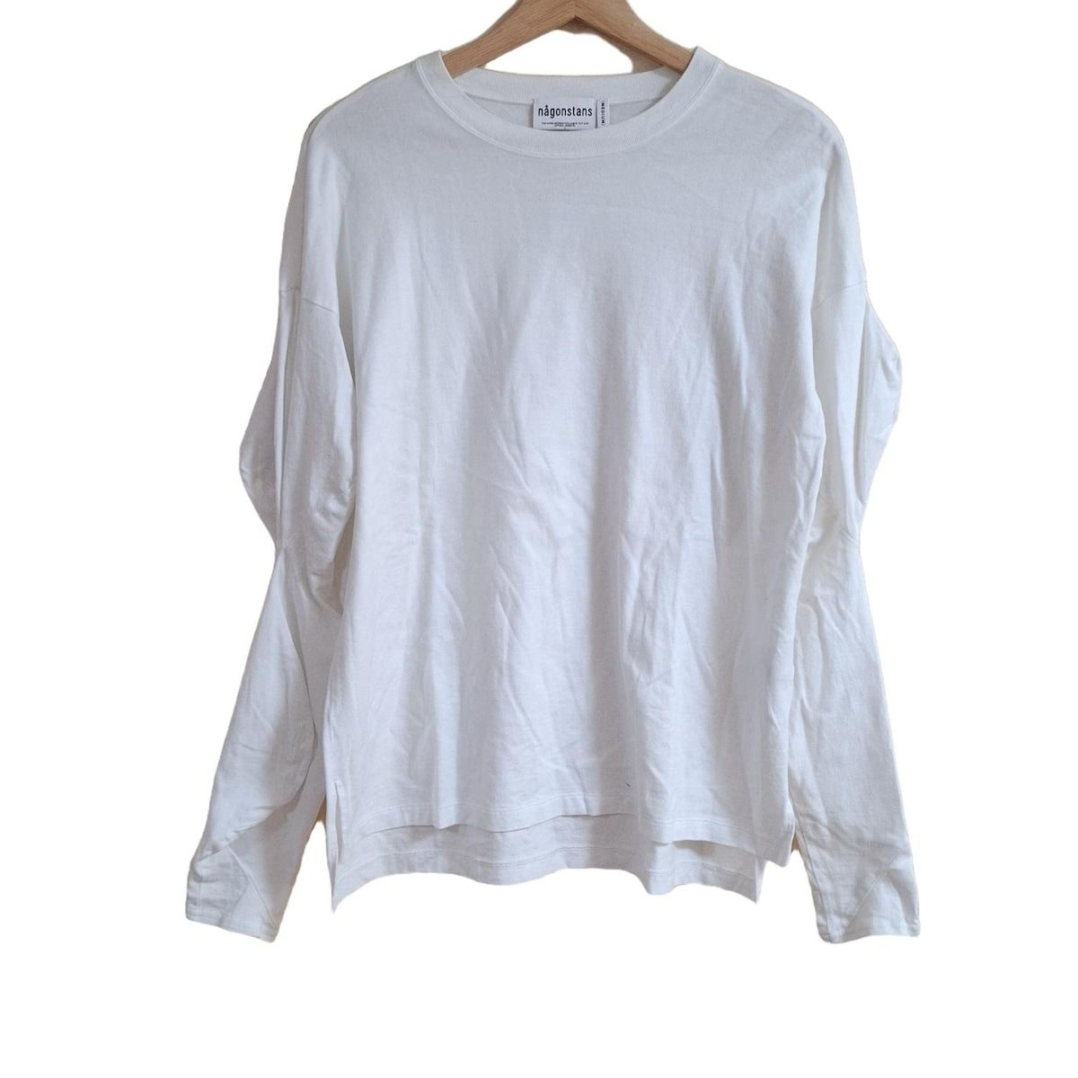 nagonstans ナゴンスタンス 長袖Tシャツ サイズM レディース - 白 クルーネック