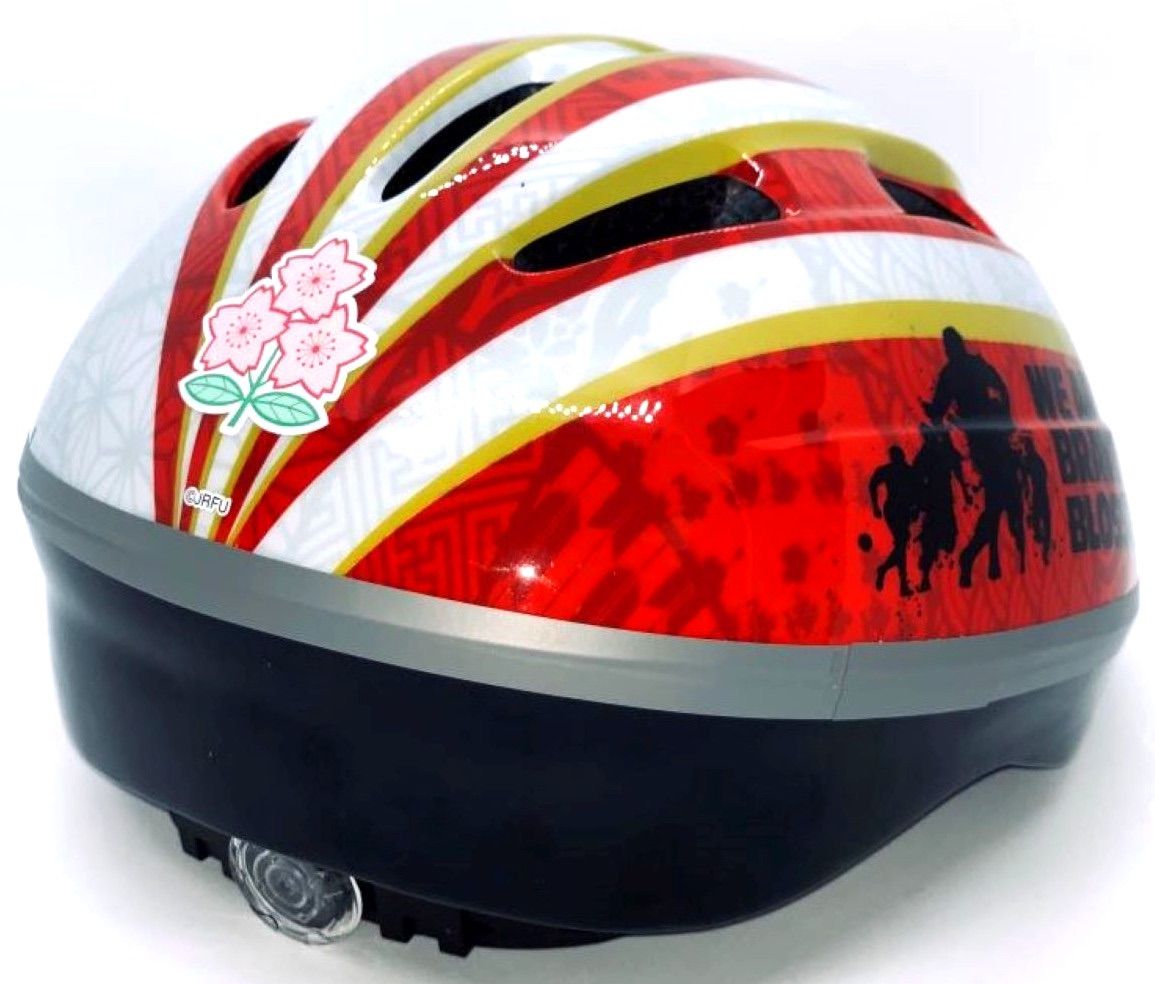 消費税無し 自転車ジュニアヘルメット ラグビー日本代表カラー ienomat