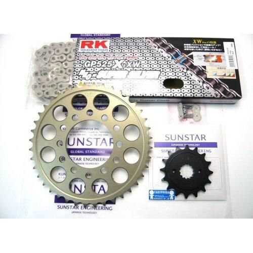 【新品・4営業日で発送】SUNSTAR サンスター スプロケット＆チェーンキット 品番:KR40712 Z750FXII／III(E1／L1)(525コンバート) サイズ:525