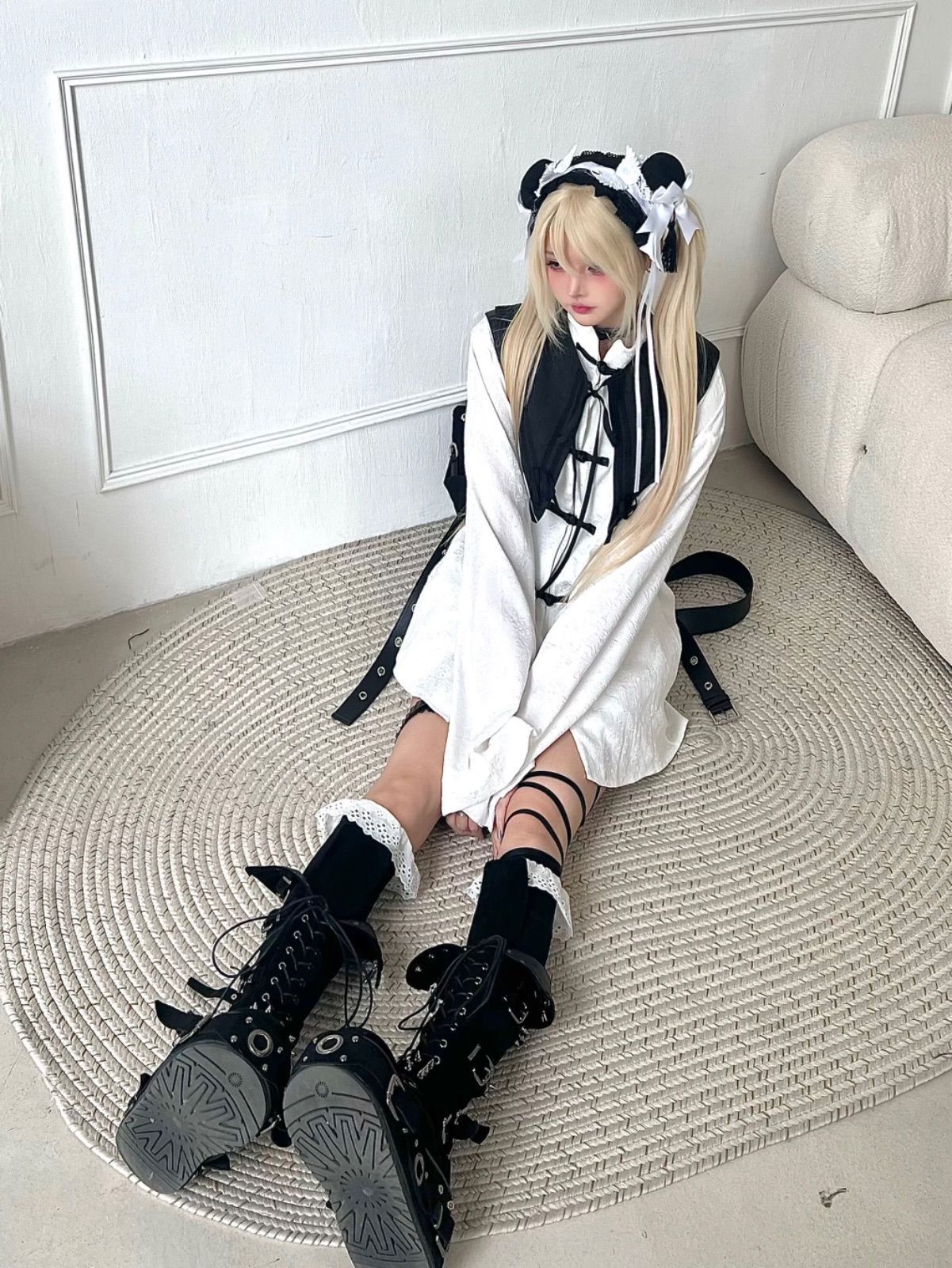 付け襟付き トップス