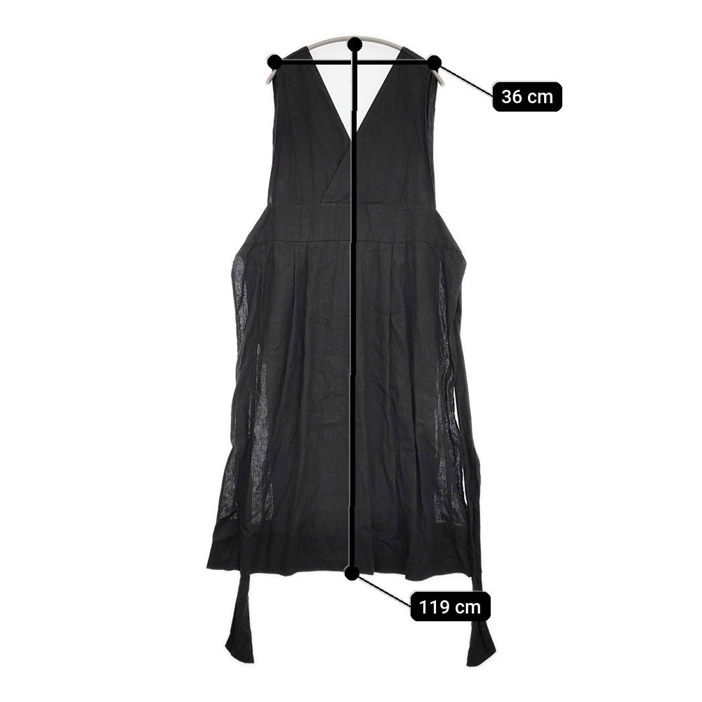  Doi 働衣 フクハルモデル リネン 2 WAY エプロン ブラック レディース ドーイ 5-1001 G エプロン エプロン 三角巾