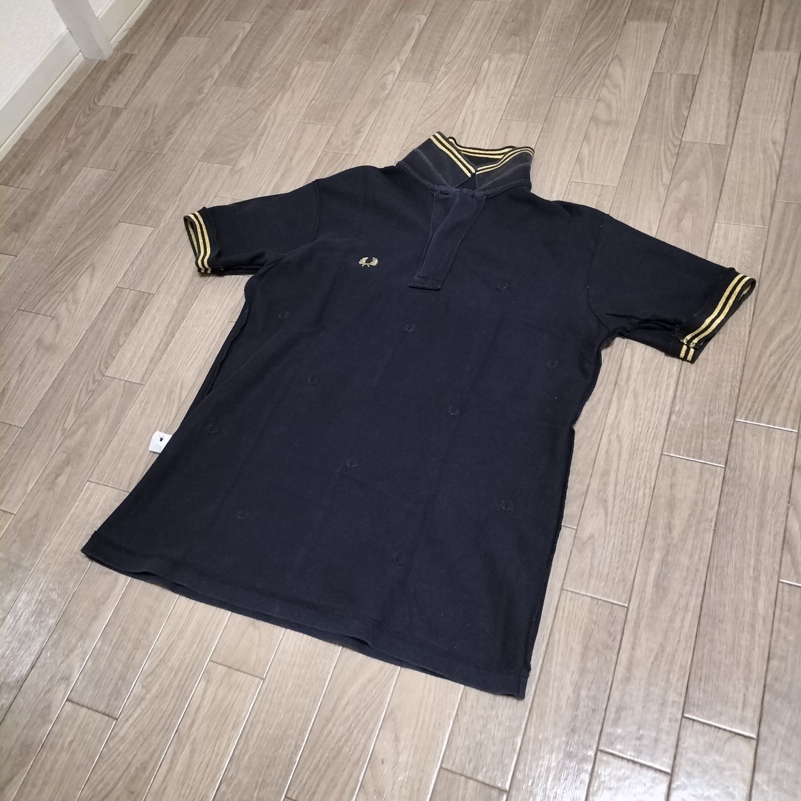 希少☆00s FRED PERRY FZ1103 ポロシャツ 半袖 鹿の子 刺繍ロゴ