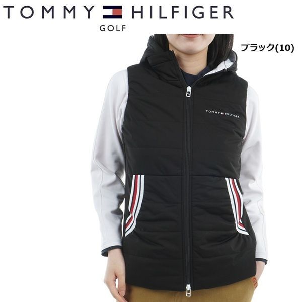 トミーヒルフィガー ゴルフ レディース 中綿 キルトベスト TOMMY HILFIGER GOLF THLA581 秋冬モデル ブラック 10