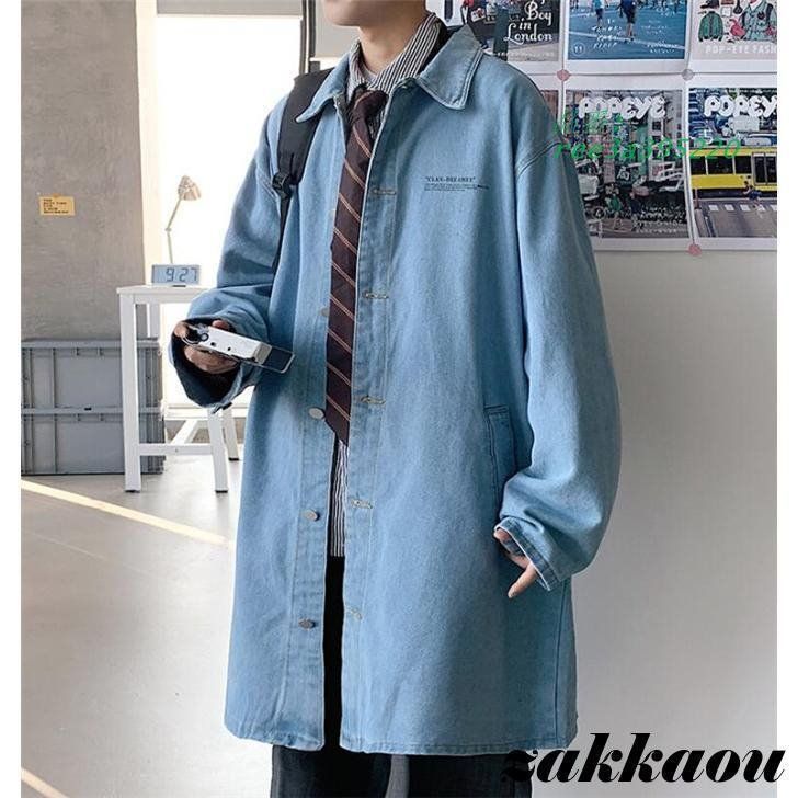 JW ANDERSON デニムトレンチコート ロングコート 新品 デニム バイカラースーパーロング丈トレンチコート メンズ