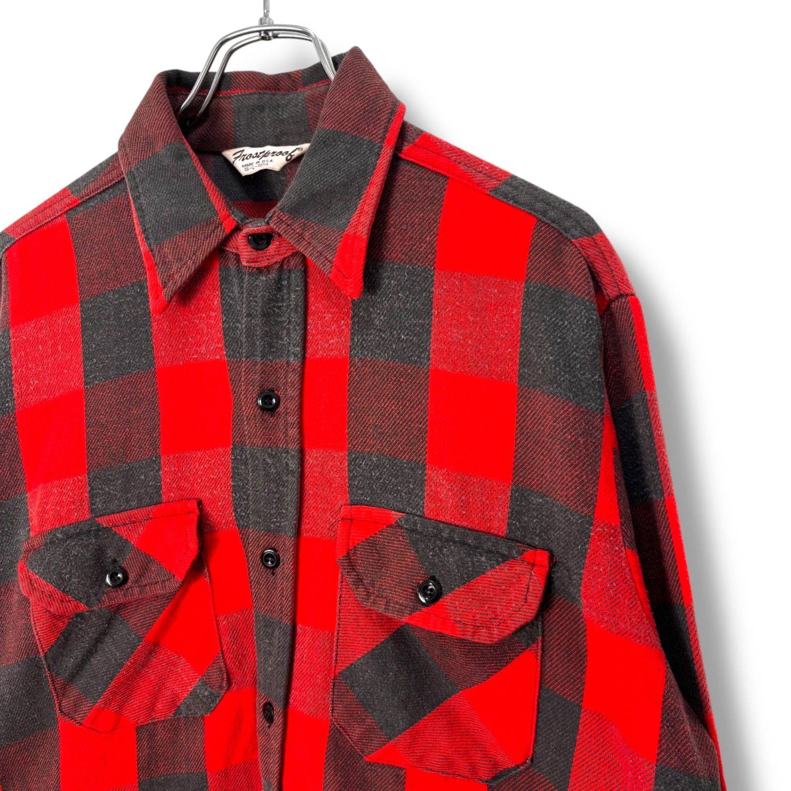 80s Frostproof Heavy Flannel Shirt Made in USA 【L】 80年代