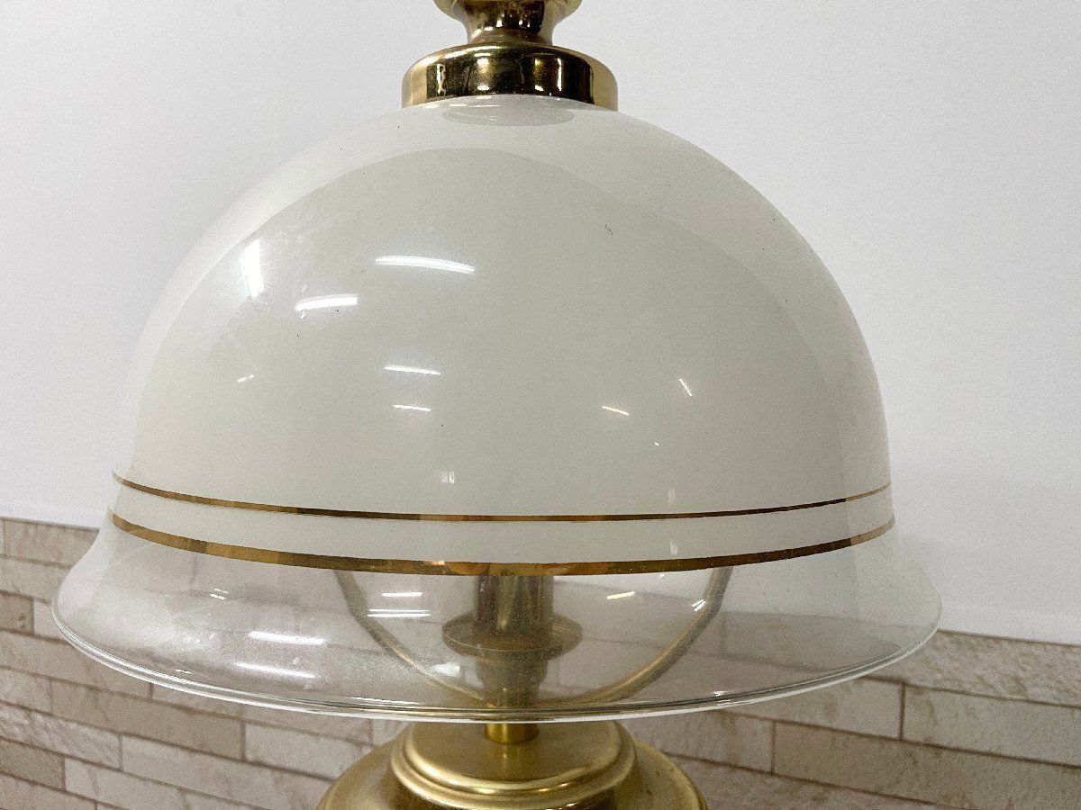 靴 ●ビンテージヤマギワ 卓上スタンドライト テーブルランプ 高さ64cm 間接照明器具 1986年製 ガラスシェード レトロ アンティーク 他1111 創造