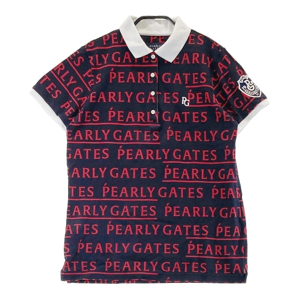 PEARLY GATES ブラック ポロシャツ サイズ2 PEARLY GATES パーリーゲイツ ポロシャツ ブラック サイズ2