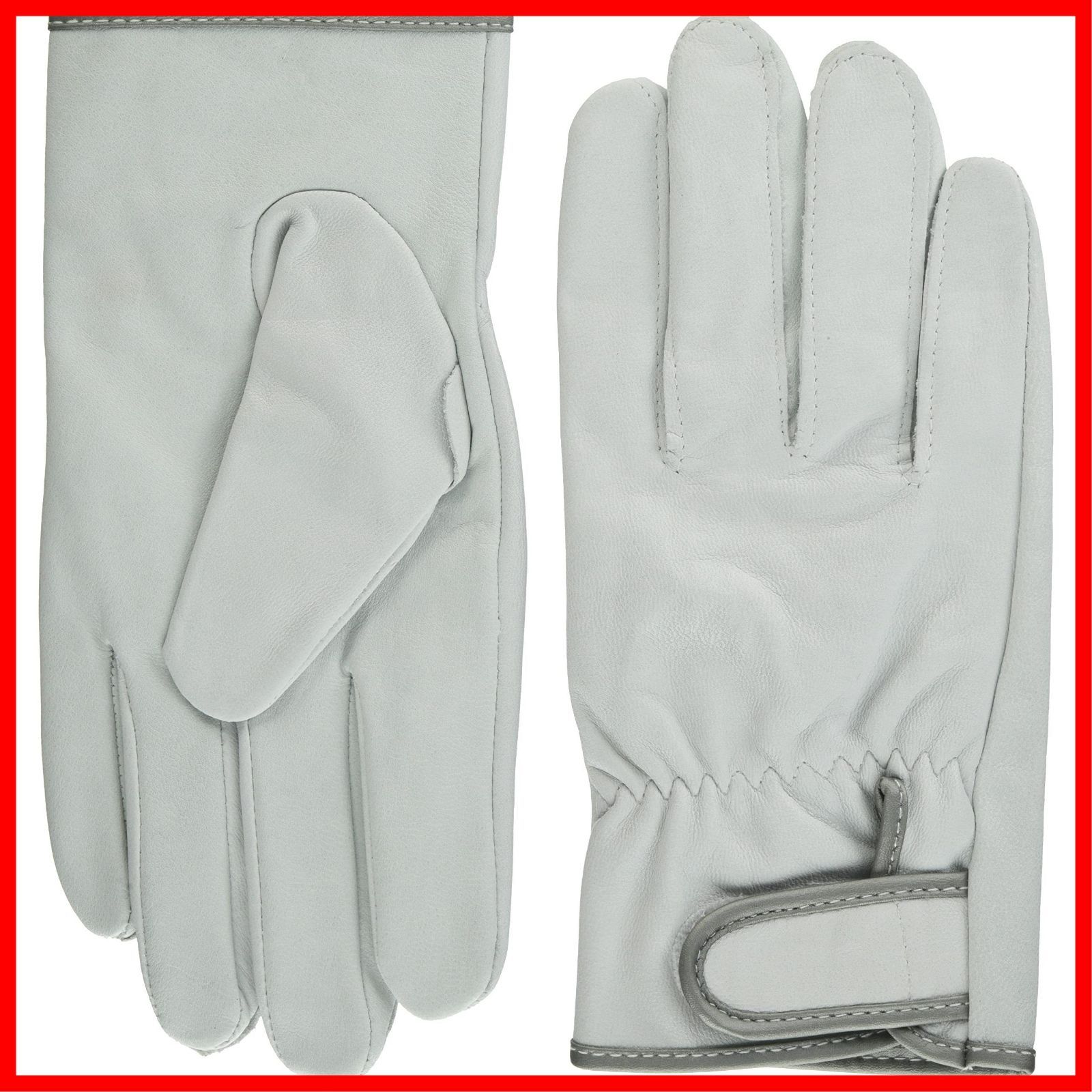 GT-717 快適 耐久 L ヤギ革手袋 作業用 白 革手袋 simon シモン