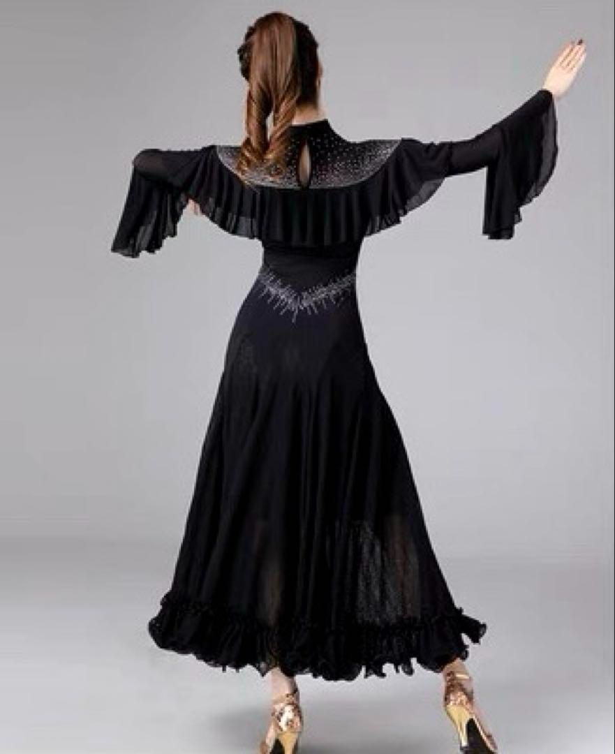 スタンダード練習着✨ストーン付きで華やかなワンピース✨ダンスパーティーにも 新品未使用 ストーン付きスタンダードワンピース 練習着に最適